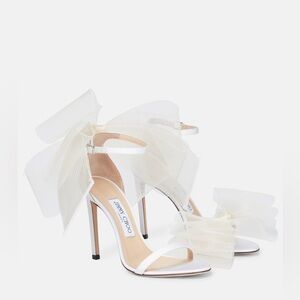 JIMMY CHOO Aveline 100 Heel in Latte White Size 37